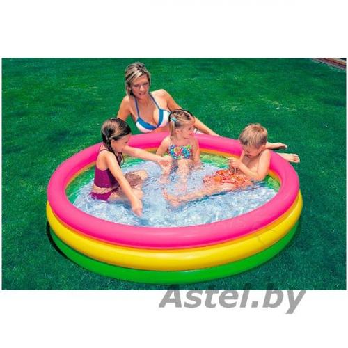 Детский бассейн Отблеск заката 3 кольца 1,14м x 25см Intex 57412NP