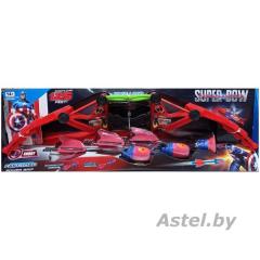 Лук игрушечный Captain America с двумя свистящими стрелами и одной присоской арт.AX1020-2C