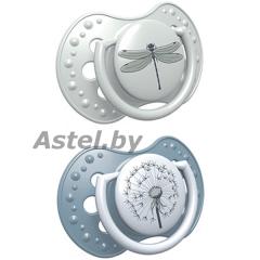 Пустышка силиконовая LOVI Botanic 22/869boy 0-3 мес., 2 шт. динамическая