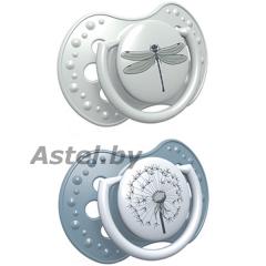 Пустышка силиконовая LOVI Botanic 22/871boy 6-18 мес., 2 шт. динамическая
