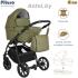 Коляска Pituso Nino 1 в 1 короб+рама Кожа Khaki NIN5009