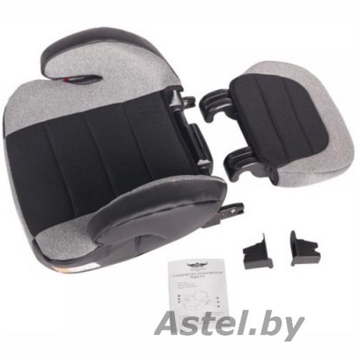 Автокресло Martin noir Right Fix Silk Gray (бустер со спинкой, с Isofix)