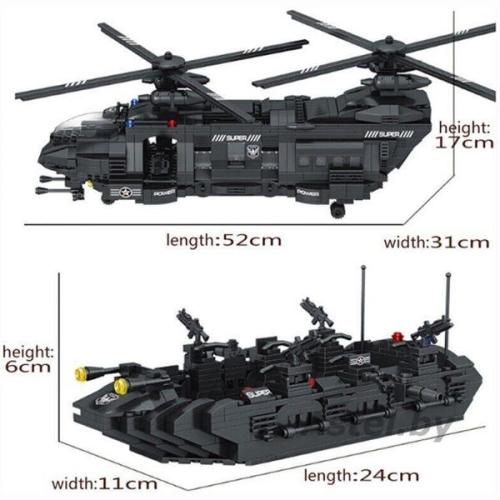 Конструктор Zhe Gao QL0108 Technic Транспортный вертолет СН-47 1351 дет