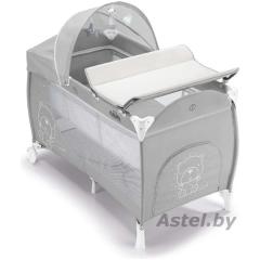 Манеж кроватка с сумкой CAM DAILY PLUS Тедди серый (L113/247)