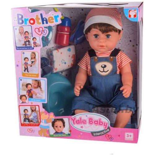 Кукла Yale baby Старший братик 43 см.(пьет,плачет, писает и стоит на ногах.) BLB001J