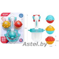 HAUNGER Набор игрушек для ванной 4 шт.РЫБКИ (блистер)