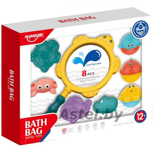 HAUNGER Набор игрушек для ванной МОРСКИЕ ОБИТАТЕЛИ 8 шт. HE0249