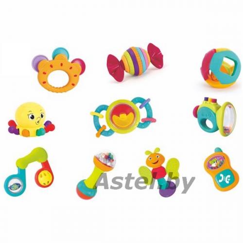 HOLA Игрушка ЗАБАВНЫЕ ПОГРЕМУШКИ набор 10 элементов 939