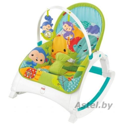 Шезлонг-качалка друзья тропического леса Fisher-Price CMR10 Rainforest