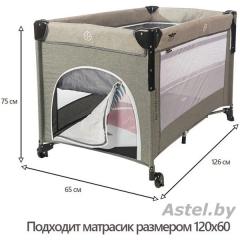 Манеж Martin noir Nearby Etna Graphite  (опускной борт, 2 уровня, москитная сетка, сумка) Графит