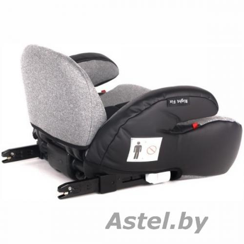 Автокресло Martin noir Right Fix Silk Gray (бустер со спинкой, с Isofix)