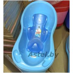 Ванночка детская Эльфпласт (арт.033)+ Горка для купания голубой