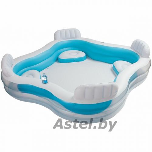 Большой семейный бассейн ДЛЯ ОТДЫХА 2,29м x 2,29м x 66см Intex 56475NP