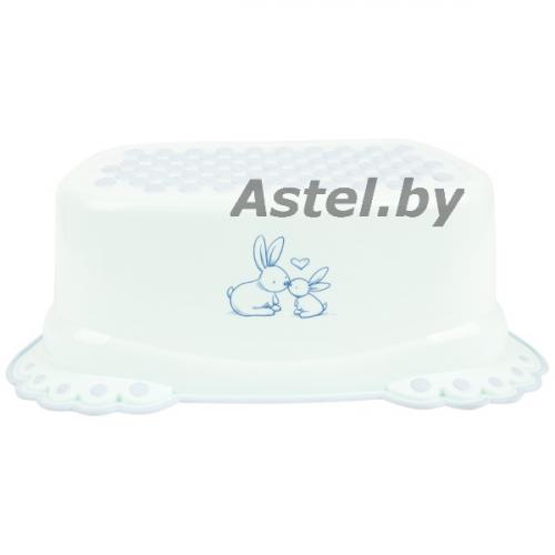 Подставка-табурет для ног противоскользящая Tega Baby Кролики KR-006 зеленый KR-006-105