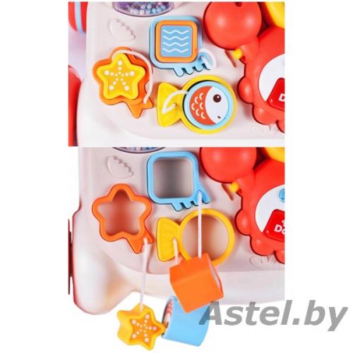 Развивающий центр Huanger HE0829 Морские обитатели красный (ходунки, каталка) (ножки-утяжелитель)