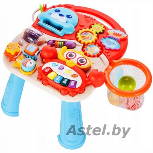 Развивающий центр Huanger HE0829 Морские обитатели красный (ходунки, каталка) (ножки-утяжелитель)