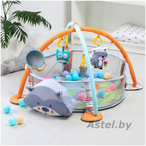 Развивающий коврик Енот (+30 шириков)