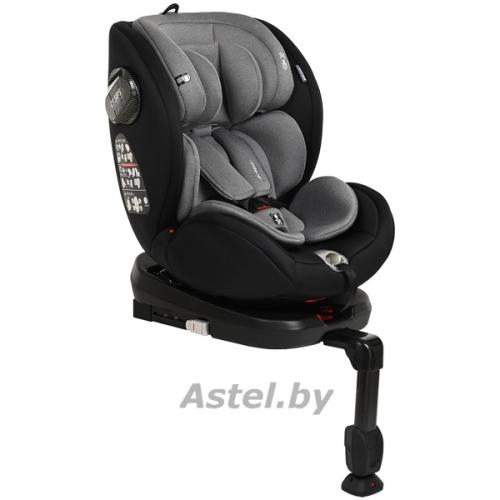 Автокресло Pituso Roys PRO Black, Grey Inlay /Черный, Серый вкладыш 0-36 кг IsoFix / BW21-PRO-Black 