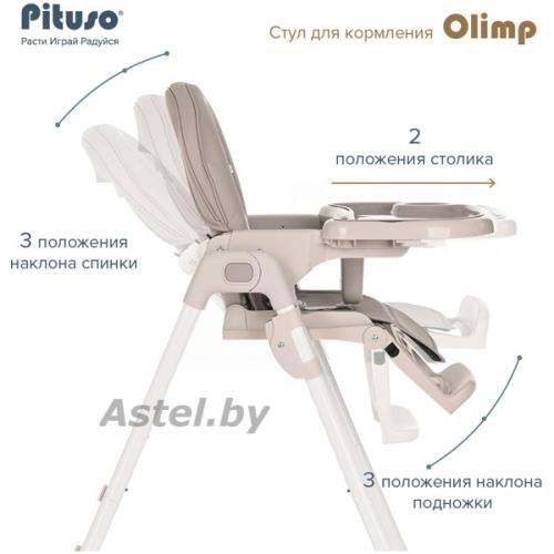 Стульчик для кормления Pituso Olimp Grey/Серый ECO-кожа C1-Grey