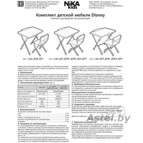 Набор детской мебели Nika / Ника Феи. Азбука / Д2Ф1