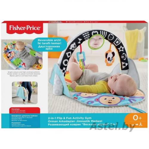 Развивающий коврик Fisher-Price FXC14 Друзья из джунглей (Двусторонний, складной)