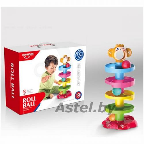 HAUNGER Игрушка развивающая Башня с шариками Обезьянка HE0205