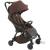 Коляска прогулочная Pituso SMART CHOCOLATE шоколадный лен (складывается одним нажатием)