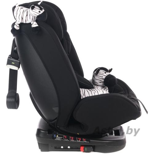 Автокресло Martin noir ProFit Elegant Black Isofix (поворот на 360) (с зеброй) Черный