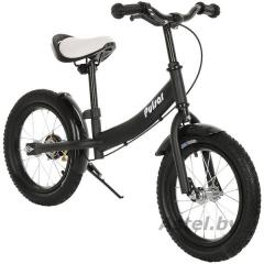 Беговел Pituso Pulsar (черный) колеса AIR 14", тормоз, подножка,Black matt/Черный матовый  LY-H-07-Black matt