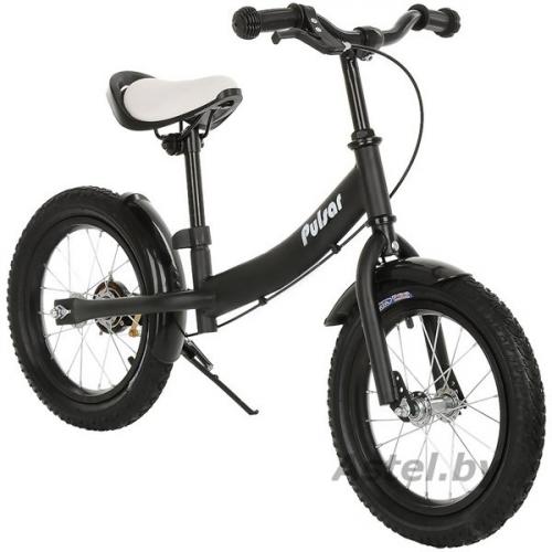 Беговел Pituso Pulsar (черный) колеса AIR 14", тормоз, подножка,Black matt/Черный матовый  LY-H-07-Black matt