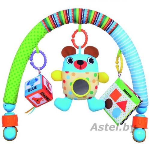 Дуга с игрушками для коляски и автокресла стульчика Biba Toys BP189-1 Веселый мишка