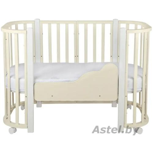 Детская кроватка INDIGO Baby Lux 3 в 1 (слоновая кость/белые стойки) 7837807