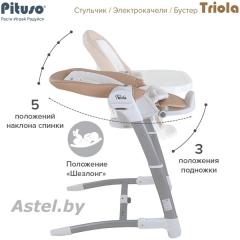 Стульчик для кормления Pituso Triola SG116 (бежевый) ECO-кожа (Питусо)