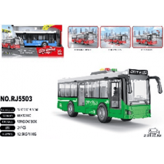 Городской инерционный автобус, звук, работает от батареек , коробка RJ5503