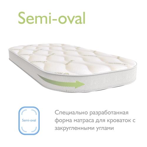 Детский матрас Plitex Aloe Vera Semi-oval (Плитекс Сэми овал) 1190х600х110мм, арт.АВ-20/2 (с закругленными углами)