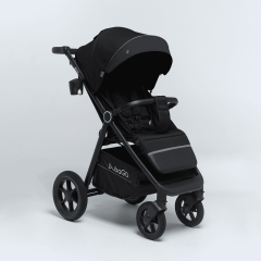 Коляска детская прогулочная BubaGo BASS Black Черный BG 132-AL-4 (облегченная рама, алюминий)