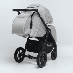 Коляска детская прогулочная BubaGo BASS (Light grey) Светло-серый BG 132-AL-1 (облегченная рама, алюминий)