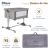 Колыбель PITUSO Kalma de Lux AP806 Grey/Серый