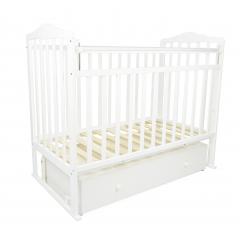 Детская кроватка СКВ-Компани 3158001 Маятник с ящиком / Белый