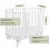 Кроватка СКВ 106001 Fiesta  (универсальный маятник) белая