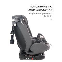 Автокресло Martin noir ProFit Mouse Grey Isofix (поворот на 360) (с зайчиком) Графит
