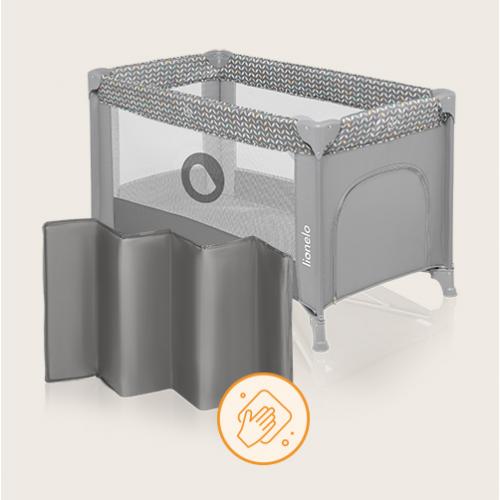 Кровать-манеж Lionelo Stefi (Grey Concrete Multicolor)