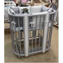 Кроватка PITUSO Asti J 511 Серый-Белый 5/1 маятник