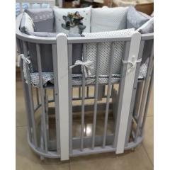 Кроватка PITUSO Asti J 511 Серый-Белый 5/1 маятник