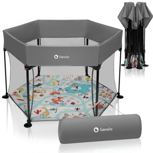Игровой манеж Lionelo Roel Grey Multicolor / серый
