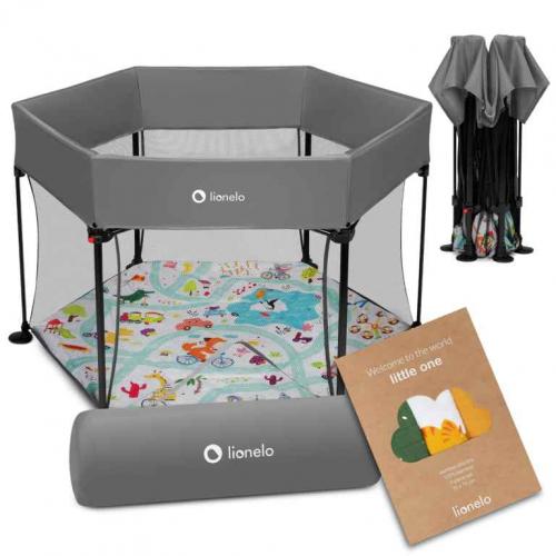 Игровой манеж Lionelo Roel Grey Multicolor / серый