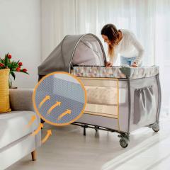 Кровать-манеж Lionelo Sven Plus (Blue Navy) синий