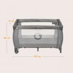 Кровать-манеж Lionelo Sven Plus (Grey Scandi) серый