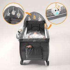 Кровать-манеж Lionelo Sven Plus (Grey Scandi) серый