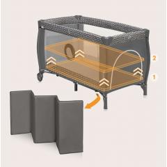 Кровать-манеж Lionelo Sven Plus (Grey Scandi) серый